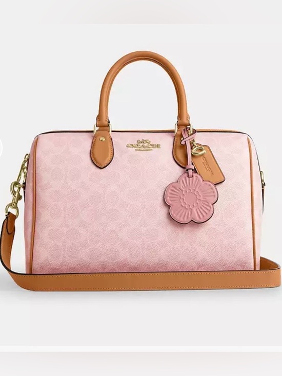Coach Handbags - 🌸New Coach Large Powder Pink Rowan  w/Charms